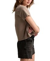 Lucky Brand Women's Rolling Stones Patch Cotton T-Shirt