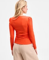 On 34th Women's Square-Neck Puff-Sleeve Top, Exclusively at Macy's