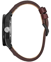Citizen Eco-Drive Men's Star Wars X-Wing & Tie Fighter Brown Leather Strap Watch 45mm