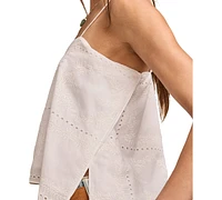 Lucky Brand Women's Embroidered Breezy Cotton Tank Top