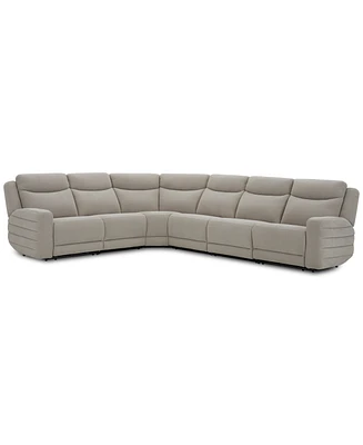 Kristyan -Pc. Fabric Sectional with 2 Power Recliners