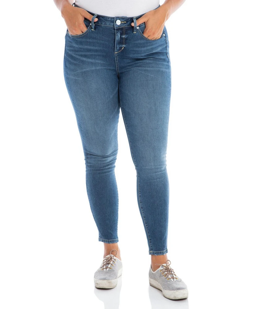 Slink Jeans Plus Denim Mid Rise Slim 30" inseam