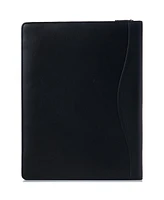 Alpine Swiss Leather Zippered Writing Pad Portfolio Business Briefcase Organizer