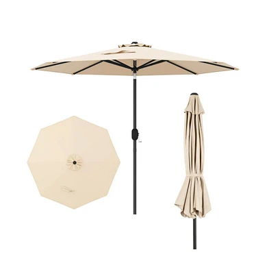 9 feet Outdoor Market Patio Table Umbrella Push Button Tilt Crank Lifeet