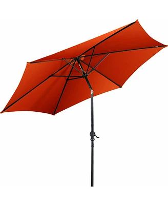 9 Ft Outdoor Market Patio Table Umbrella Push Button Tilt Crank Lift