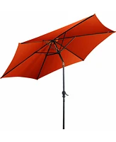 9 Ft Outdoor Market Patio Table Umbrella Push Button Tilt Crank Lift