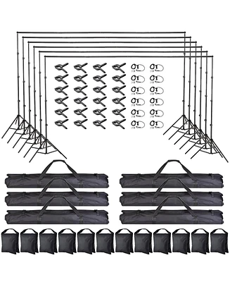 8.5x10Ft Photography Background Backdrop Stand Kit Adjustable Crossbar 6 Packs