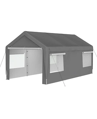 Carport Canopy 10x20 Ft - Heavy Duty Boat Car Garage
