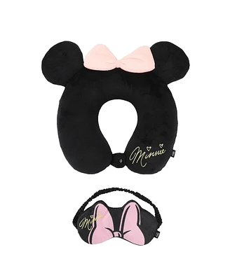 Disney Minnie Mouse-Inspired 3-Piece Neck Pillow Eye Mask & Luggage Tag Set