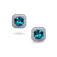 Bling Jewelry Cubic Zirconia Cz Halo Square Earrings Jackets For Studs Jacket Only