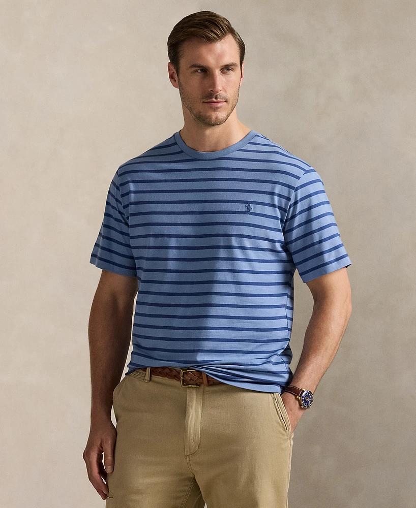 Polo Ralph Lauren Men's Big & Tall Striped Jersey Crewneck T-Shirt