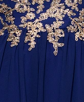 Betsy & Adam Women's Embroidered Off-The-Shoulder Dress