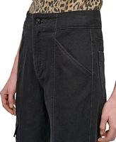 Dkny Jeans Women's High Rise Cotton Cargo