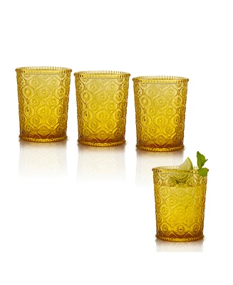 Qualia Glass Cameo Double Old-Fashioned Glasses, Set of 4