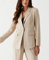 Ella Rafaella Petite Single Breasted Long Sleeve Blazer with Shine