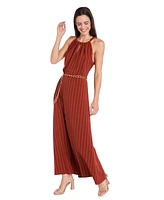 R & M Richards Women's Sleeveless Keyhole A-Line Dress