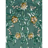 Adrianna Papell Women's Embellished Ruffled Godet Dress
