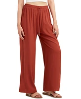 Bcx Juniors' Drawstring-Waist Wide-Leg Pants
