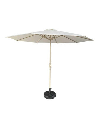 9FT Beige Patio Umbrella - Outdoor Market Umbrella