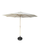 9FT Beige Patio Umbrella - Outdoor Market Umbrella