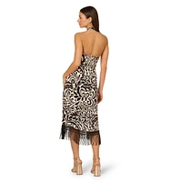 Adrianna Women's Sleeveless Halter Midi Dress