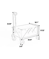 Folding Utility Wagon with All-Terrain Wheels