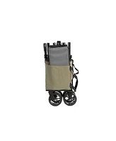 Folding Wagon Cart - All Terrain Wheels (Army Green)