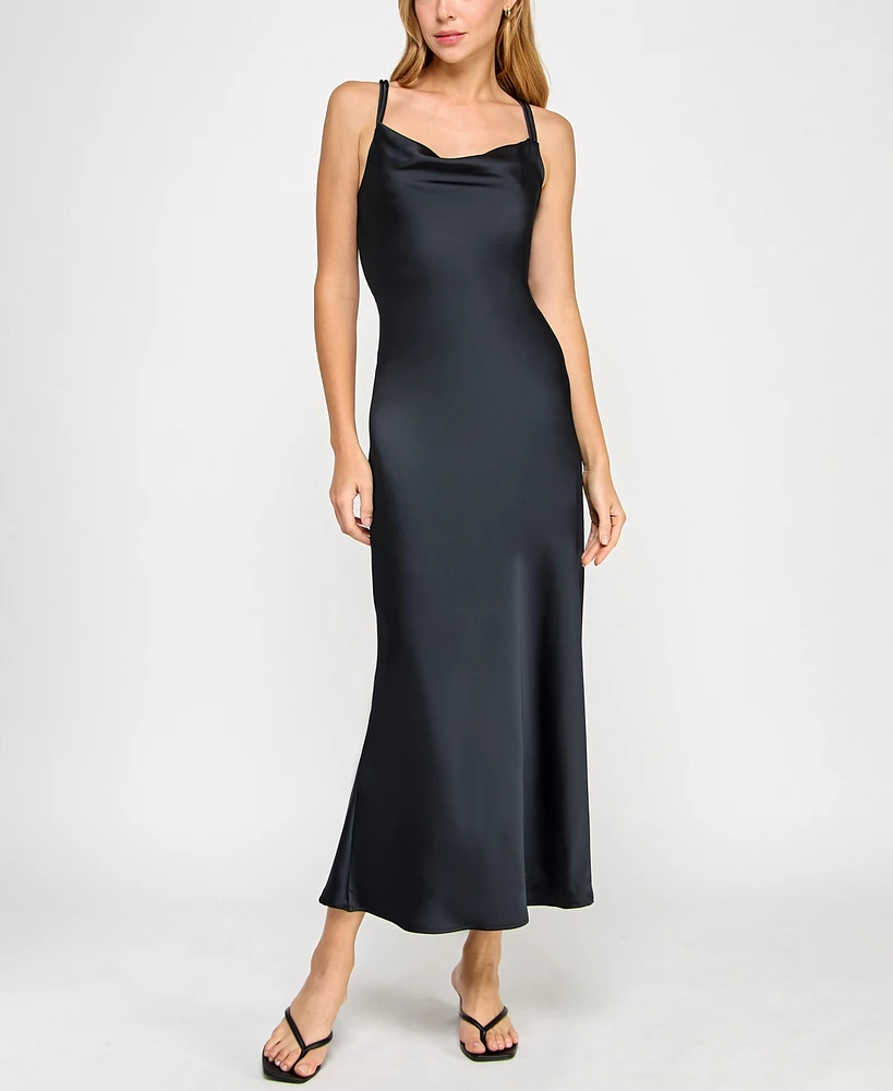 Bcx Juniors' Sleeveless Cowlneck A-Line Dress