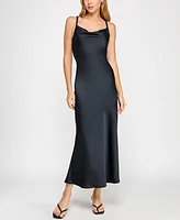 Bcx Juniors' Sleeveless Cowlneck A-Line Dress