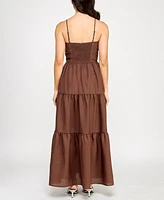 Trixxi Juniors' Tiered Keyhole Fit & Flare Dress