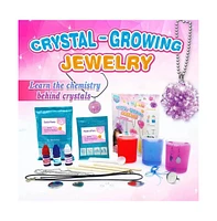 Livevie Crystal Growing Jewelry Kit, Create 6 Jewelry Pieces for Kids