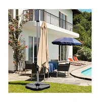 4 Pieces 195 lbs Patio Cantilever Offset Umbrella Base Weight Sand