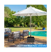 150 Pounds Patio Umbrella Base Stand Wheels Planter Outdoor