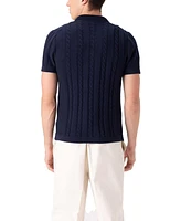 Members Only Men's Jc Polo Cable Knit Sweater