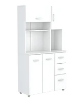 Wooden Kitchen Storage Cabinet for Pantry and Home Organization