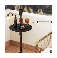 20 Inches Outdoor Adjustable Umbrella Table with 1.5 Inches Umbrella Hole