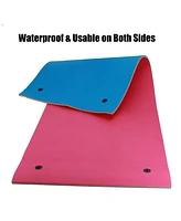 Hallolure Rose Pink Water Floating Mat Foam Pad, 13x5FT Bouncy Tear-Resistant Xpe Foam