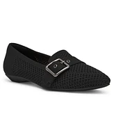 Anne Klein Women's Oakland Buckle Strap Knit Flats