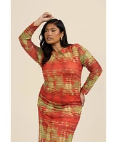 Fashion-szn Curve Plus Long Sleeve Maxi Dress