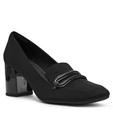 Anne Klein Women's Toni Stretch Block Heel Tailored Pumps