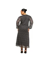 Fashion-szn Curve Plus Stylish Polka Dot Dress