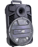 Portable 12" 3,000 Watt Bluetooth Party Speaker with Disco Light