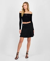 Guess Women's Tamara Flared Tweed Skirt