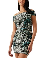 Guess Women's Verdiana Printed Off-The-Shoulder Bodycon Mini Dress