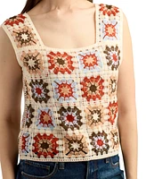 Bcx Juniors' Patchwork Square Crochet Tank