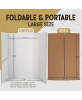 Trifold Poster Board 36" x 48" White Presentation Board