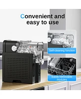 Chivalz Professional Frozen Drink Maker, Slushy Machine, 6 Preset Programs, Led Display, Self-Cleaning, Black