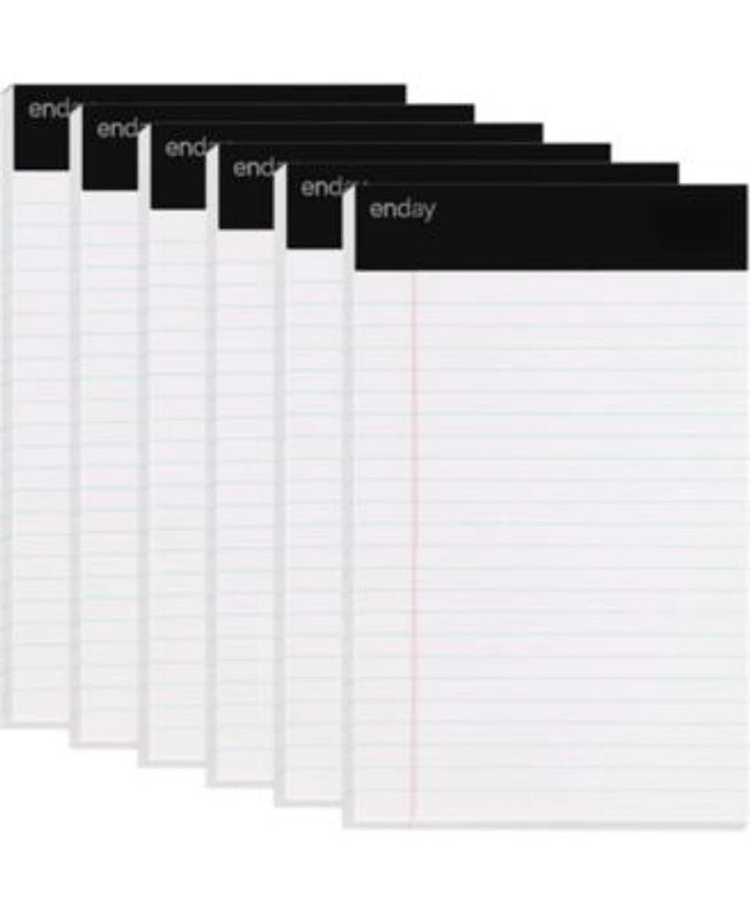 Jr. Legal Pad Small Note Pads Legal Ruled Writing Pad. Perforated Edge. 5 X22 X 8 X22 Canary Yellow Universal 50 Sheets Per Pad Pack Of 6