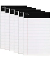 Jr. Legal Pad Small Note Pads Legal Ruled Writing Pad. Perforated Edge. 5 X22 X 8 X22 Canary Yellow Universal 50 Sheets Per Pad Pack Of 6