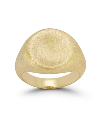 Rachel Zoe 14K Gold Plated Sterling Silver Satin Signet Ring